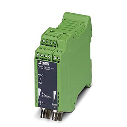 PHOENIX CONTACT PSI-MOS-RS422/FO 850 T LWL-Konverter mit integrierter optischer Diagnose und Alarmkontakt für RS-422/RS-485-4-Draht/ INTERBUS bis 2 MBit/s, T-Koppler, 850 nm Wellenlänge, Grün von PHOENIX CONTACT