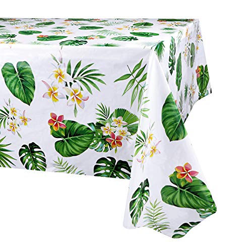 PHOGARY 2 Pack Tischdecken für Hawaiianische Partydekoration, Luau Party Tischdecke, Einweg Plastik Rechteckig Tischdecken, Aloha Hawaii Sommer Geburtstag Mädchen Party von PHOGARY