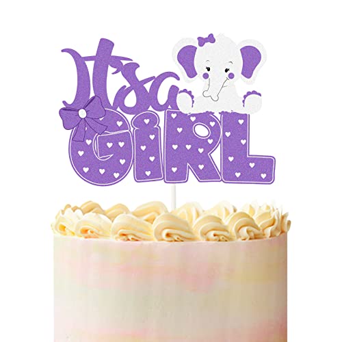 Kuchendekoration, Motiv: "It's a Girl", Violett Elefant "It's a Girl" von PHOHUI HAVE A NICE TIME