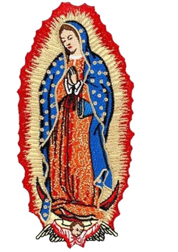 Bestickter Aufnäher mit Jungfrau Maria, "Virgen De Guadalupe", zum Aufbügeln für Taufkleidung, Hemden, Taschen, Harajuku-Symbol (C) von PHONGLE LLC