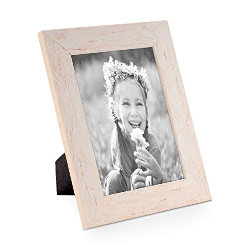 PHOTOLINI Bilderrahmen 20x25 cm Holz Weiß, Echtholz-Rahmen rustikal, Strandhaus, Made in Germany, Echtglas, zum Aufhängen & Aufstellen, extra Zubehör - Treibholzlook mit einem Hauch Küstenflair von PHOTOLINI