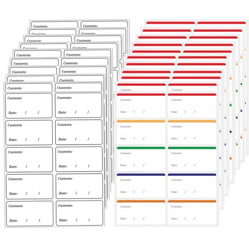 Gefrieretiketten Zum Beschriften,200 Stück 6cm*3 cm Leicht Abziehbare Gefrieretiketten,Ablösbare Etiketten,Aufkleber für Gefrierdosen,Datum Etiketten,Universal Etiketten für Küche Marmelade von PHYTONICS
