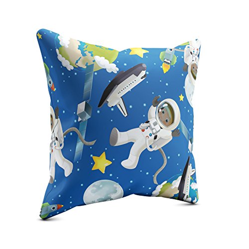 PICANOVA – Astronaut in Space 30x30cm – Premium Zierkissen Mit Füllung – Deko Für Baby- Und Kinderzimmer Mit Motivauswahl – Kinder Kollektion von PICANOVA