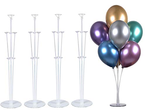 PILIN Ballonhalter Wiederverwendbare Set Ballonhalter, Ballon Stand Dekoration Set,passende für den Einsatz mit jedem Urlaub Szene(4pcs) von PILIN