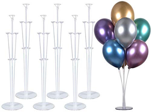 PILIN Ballonhalter Wiederverwendbare Set Ballonhalter, Ballon Stand Dekoration Set,passende für den Einsatz mit jedem Urlaub Szene(6pcs) von PILIN