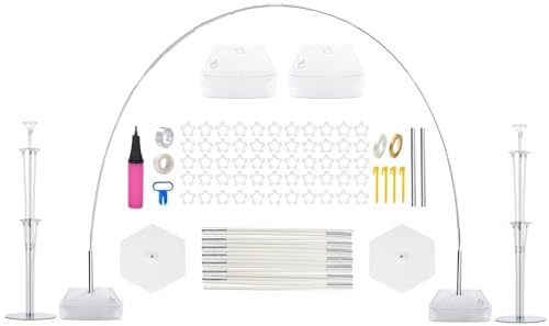 PILIN Ballonbogen Kit Wiederverwendbare Einstellbar 6M Langlebige Faser Ballonbogen Stand Kit Für die Dekoration von Geburtstagsfeiern, Hochzeiten, Jubiläen von PILIN