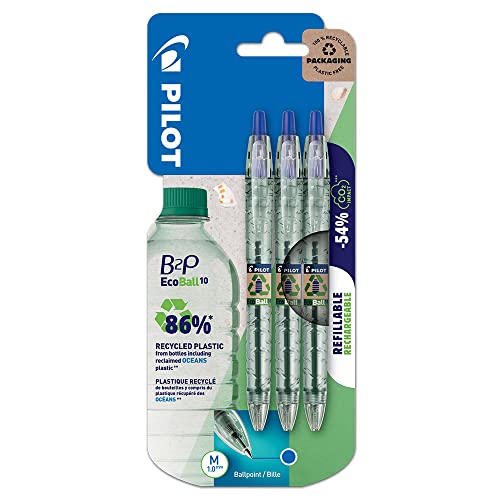 PILOT Kugelschreiber B2P Ecoball Blister 3 Stk. blau von PILOT