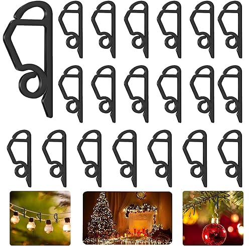 120 Stück Weihnacht Licht Clips, Dachrinnenhaken für Lichterketten,Weihnachtslicht Clips für Weihnachtsaußenbeleuchtung Dekoration, Dachrinne Clip für Weihnachtsdekoration Hängende Außenleuchten von PINNKL