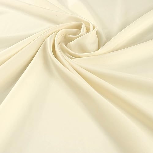 PINSOLA Universal Stoff | Atmungsaktiver Futterstoff | 100% Polyester | Gewebe 1 Stuck=0.5 m | Creme von PINSOLA