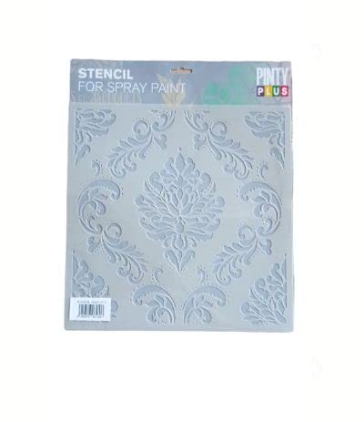 PINTYPLUS Art & Craft Schablone zum Bemalen mit Spray Stencil 30 x 30 Nr. 4, einzigartig, Standard von PINTYPLUS ART & CRAFT