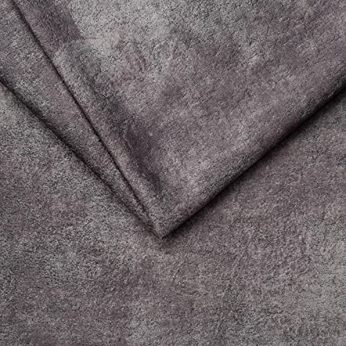 PINaPIN Möbelstoff Velour Polstermaterial Polstermöbel Polyesterstoff Polyester Stoffe meterware zum Freizeit-Sets Möbelbezüge, Möbelpolsterei, Sessel, Zubehöre (GRAU) von PINaPIN