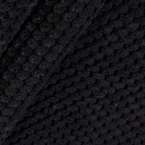 PINaPIN Möbelstoff Velours Polstermaterial Polstermöbel Polyesterstoff Polyester Stoffe meterware zum Betten, Freizeit-Sets, Möbelbezüge, Möbelpolsterei 100 x 145 cm (Schwarz) von PINaPIN