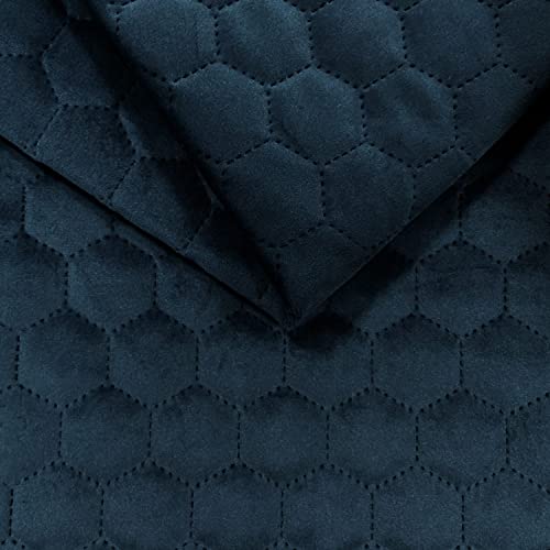 PINaPIN Möbelstoff Velours Polstermaterial Polstermöbel Polyesterstoff Polyester Stoffe meterware zum Betten, Freizeit-Sets, Möbelbezüge, Möbelpolsterei 100 x 150 cm (Marineblau) von PINaPIN