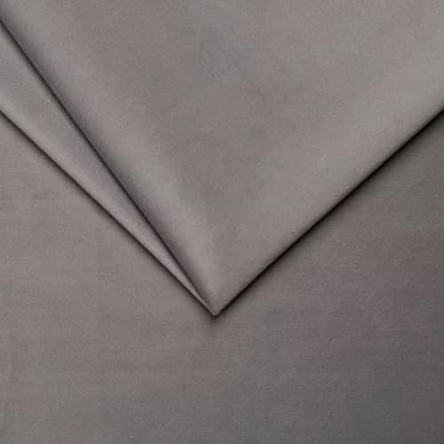 PINaPIN Möbelstoff Wasserdichtes Velours Polstermaterial Polstermöbel Polyesterstoff Polyester Stoffe meterware zum Betten, Freizeit-Sets, Möbelbezüge, Möbelpolsterei 100 x 145 cm (Hellgrau) von PINaPIN