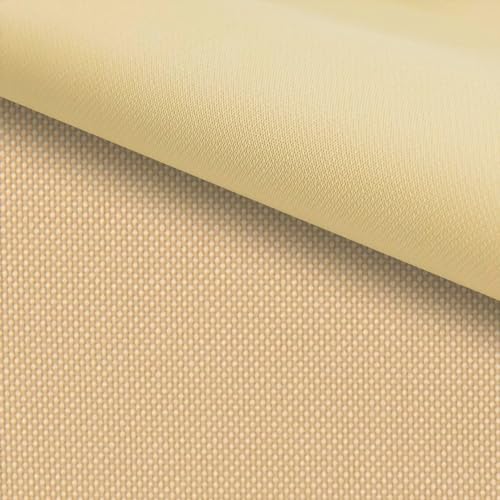 PINaPIN Wasserdichter Polyesterstoff Kodura PVC FLAT 600D - Polyester Stoffe meterware zum nähen Gartenmöbel, Schirme, Vorhänge für Garten 100x160 cm - Beige von PINaPIN