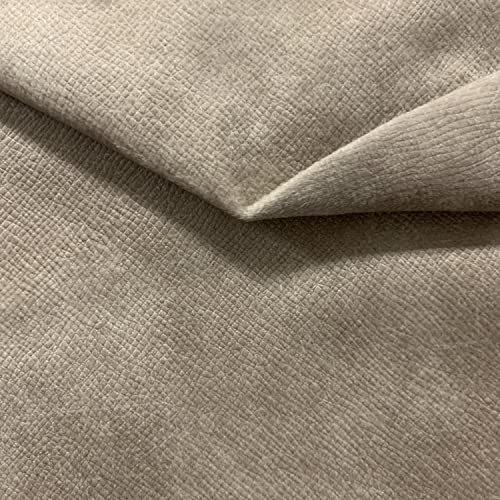 PINaPIN Möbelstoff Velour Polstermaterial Polstermöbel Polyesterstoff Polyester Stoffe meterware zum Freizeit-Sets, Möbelbezüge, Möbelpolsterei, Sessel, Zubehöre 100 x 145 cm (BEIGE) von PINaPIN