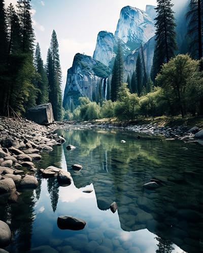 Malen nach Zahlen-Sets zum Selbermachen für Erwachsene,Amerika Nationalpark,natürliche Landschaft,Malen-nach-Zahlen-Sets für Erwachsene,Leinwandgeschenke,Kunsthandwerk für die Heimdekoration,40x50cm von PIPISKY