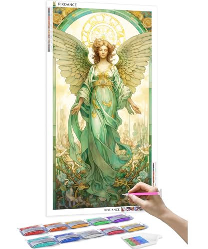 PIXDANCE 5D Diamond Painting Zubehör Groß Diamant Kunst Engel Raphael DIY Wandbilder Wohnzimmer 120x60 cm von PIXDANCE