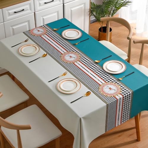Tischdecke Modern Light Luxury Style Esstischdecke Rechteckige Teetischdecke Picknickmatte Wohnkultur, ZBQ8390 (5), 100,160cm von PIZZZENO