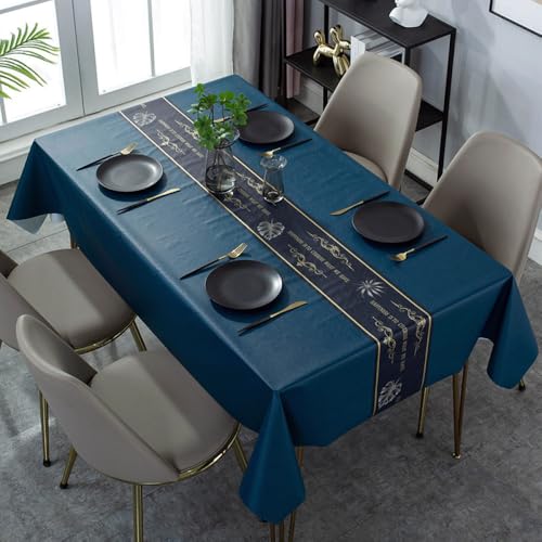 Tischdecke mit dunklem Druck, Hochzeitsdekoration, rechteckige Couchtische, Picknickdecke, ZBQ8370 (1), 140,200 cm von PIZZZENO