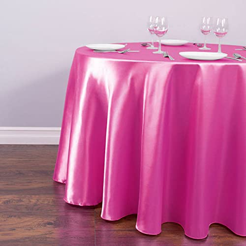 Tischdecken, rund, hell, glatt, aus Stoff, für Hochzeitsfeiern, Restaurants, Bankettdekorationen, Blauviolett C06, Durchmesser 180 cm von PIZZZENO