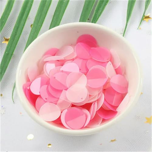 10 g/Packung, 12 mm, ovale, gefaltete Halbpailletten, Pailletten zum Nähen, für Hochzeitskleider, Bastelpailletten, DIY, handgefertigte Accessoires, Mix Pink Rose, 12 mm von PKINN