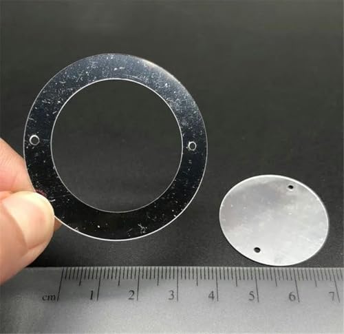 42 mm, 50 mm, große, doppelkreisförmige, lose Hologramm-Pailletten, zum Nähen, für Hochzeitsbasteln, DIY-Kleidungszubehör für Damen und Kinder – 42 mm, Silber – 150 g von PKINN