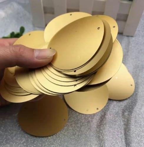 Kreisförmige Nähzubehör Einzelloch Doppelloch Mattgold Pailletten Matte Perle Handgefertigtes Vorhangmaterial DIY Große Pailletten-Standard von PKINN