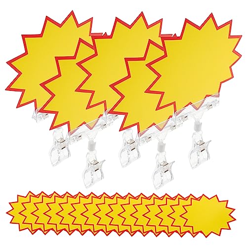 1 Satz Pop-Werbemappe Zeichenclip Display-Verkauf im Einzelhandel Tags anzeigen visitenkarten halterung memo clip halter aufkleber Etiketten Flohmarkt-Tags Preisschilder Acryl PLAFOPE von PLAFOPE