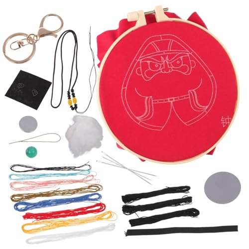 1 Satz Schlüsselanhänger diy bausatz diy kits tuten wischtelgeschenk handsfull stickgarn selber machen Kreuzstichpackungen Stickerei-Kits Kreuzstich-Kits Nähzubehör Stoff PLAFOPE von PLAFOPE