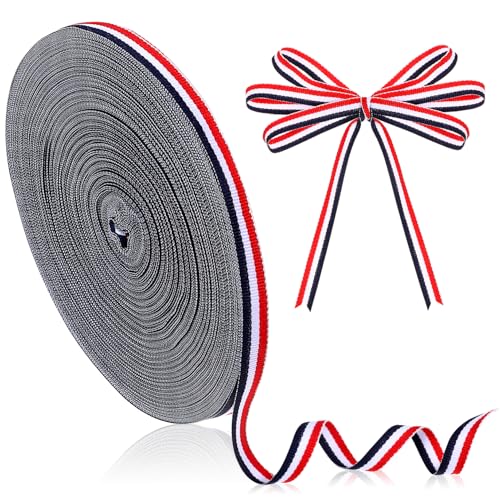 PLAFOPE 1 Cm Streifenband 50 M/Rolle Rot Weiß Und Marineblau Ideal Für Kostümtaschen Geschenkverpackungen Partydekoration Und Hochzeitszubehör Vielseitig Einsetzbar Für Kreative von PLAFOPE