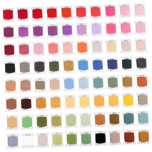 PLAFOPE 1 Karton 80 Mehrfarbiges Stickgarn Quilt-sets Stickgarn Regenbogen Viskose-stickgarn Garnsatz Für Polyester-stickmaschinen Bunter Nähfaden Haarringe Fäden Selber Machen Nähgarn von PLAFOPE