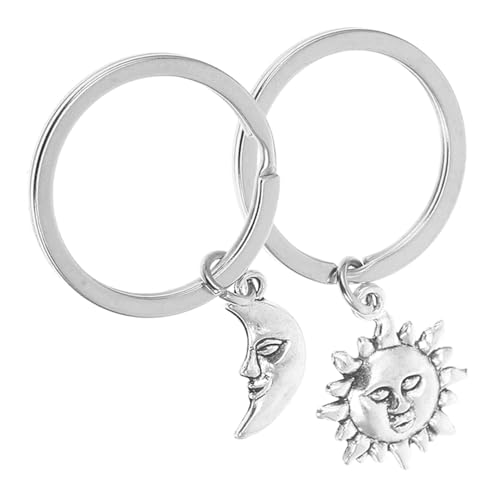 PLAFOPE 1 Paar Sonne Mond Schlüsselanhänger Deko Schlüsselanhänger Geldbörse Tasche Schlüssel Deko Schlüsselaufhängung Ornament My Sun Schlüsselanhänger Perlen Schlüsselanhänger von PLAFOPE