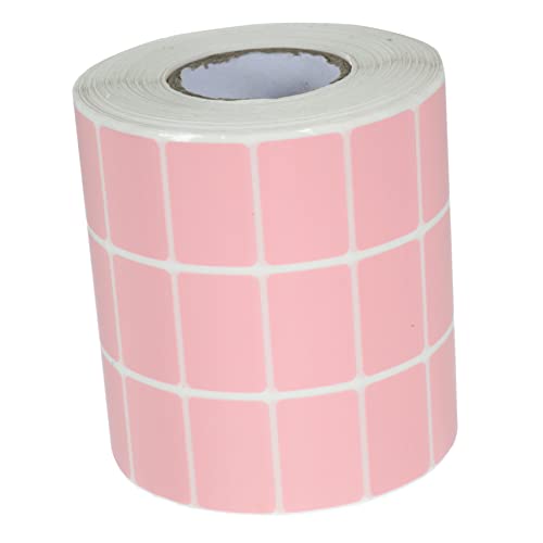 PLAFOPE 1 Rolle Quadratischer Etikettenaufkleber Selbstklebender Siegelaufkleber Leere Etikettenaufkleber Aufkleber Mit Blumenetiketten Strichcode Rosa Aufkleber Aus Beschichtetem Papier von PLAFOPE