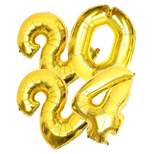 PLAFOPE 1 Satz 2024 Congrats Grad Ballons Party Deko Ballons Partyballon Aluminiumfolie Goldene Silvesterballons von PLAFOPE