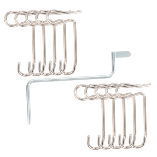 PLAFOPE 1 Satz Stacheldrahtspanner Drahtseilspanner garten draht spanner Drahtzaunspanner laufgitter zubehör drahtseil spanner Stahldrahtspanner für den Garten Kabelspanner Silver von PLAFOPE