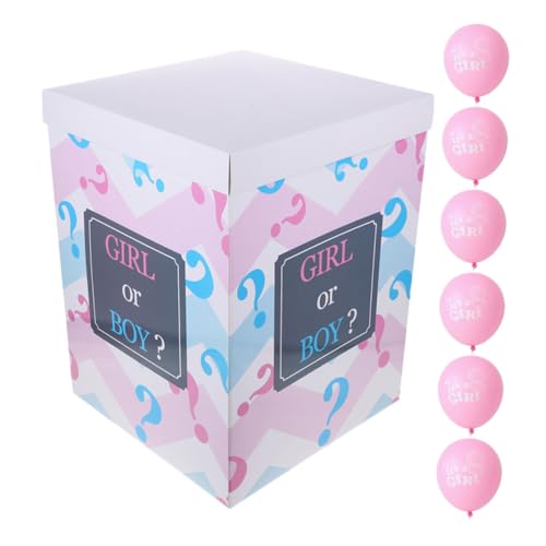 PLAFOPE Gender Reveal Party Dekoration Set Doppel Ballon Gender Reveal Box für Baby Dusche Geschlecht Ankündigung von PLAFOPE