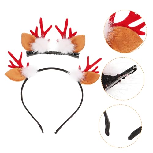 PLAFOPE 1 Set Weihnachtsgeweih Stirnband Haarbänder Weihnachts Haardekoration Schöne Haarbänder Weihnachtsdekoration Requisiten Haarspangen Rentier Haarreifen Party Kopfbedeckung von PLAFOPE