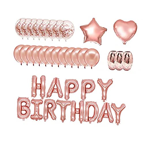 PLAFOPE 1 alles zum geburtstag paket dekorative Luftballons zum Geburtstag Luftballons als Partydeko balloons wasserballons buchstaben ballons Partyschmuck Partydekoration Golden von PLAFOPE