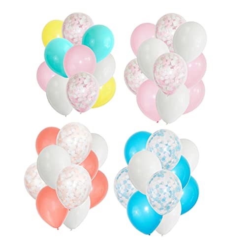 PLAFOPE 10 Stück 12 Zoll Runde Latexballons Mit Konfetti Rosa Party Dekoration Für Hochzeit Geburtstag Babyparty Festival Und Jubiläum Ideale Luftballons Für Festliche Anlässe von PLAFOPE