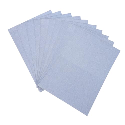 PLAFOPE 10 Stück A4 Glitzerndes Kartonpapier Himmelblau Buntes Glitterpapier Für DIY Bastelprojekte Scrapbooking Und Kreative Kunsthandwerke Ideal Für Drucker Und Bastelbedarf von PLAFOPE