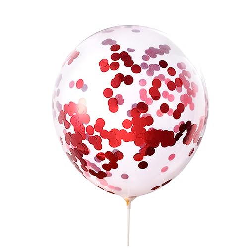 PLAFOPE 10 Stück Glänzende Latex Ballons Mit Punkten Für Feste Partys Und Hochzeiten 5 Rote Glänzende Und 5 Rote Punktmuster Ideal Für Dekoration Und Feiern von PLAFOPE