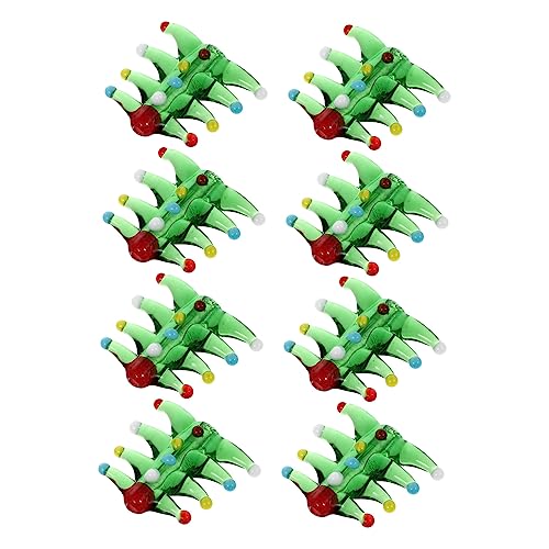 PLAFOPE 10 Stück Glas Perlen Weihnachtsbaum Form Lose DIY Schmuckperlen Ideal Für Weihnachtsbaumschmuck Und Kreative Dekoration Glas Abstandsperlen Festlichen Farben von PLAFOPE