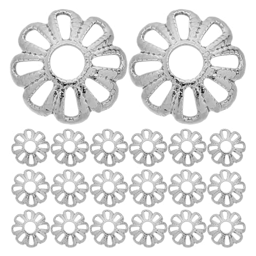 PLAFOPE 100 Stück Blumen-perlenkappen, Goldene Perlen-endkappen, Abstandshalter, Perlenkappen, Armbänder, Halsketten, Perlenkappen Für Diy-ohrringe, Schmuckherstellung, Zubehör von PLAFOPE