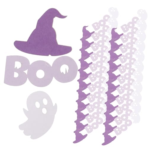 PLAFOPE 100St Halloween Konfetti Gespenster Konfetti Feiertagskonfetti Halloween-Konfetti Halloween Fest Dekoration Halloween-Wurf-Requisiten Geister-Konfetti-Dekor Papier Violett von PLAFOPE