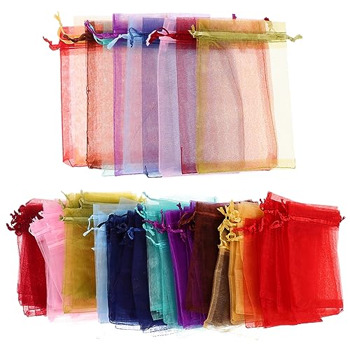 PLAFOPE 100pcs Kleine Organza -kordelstring -taschen Geschenktüten Schmuckbeutel Hochzeit Bevorzugt Taschen Taschen von PLAFOPE