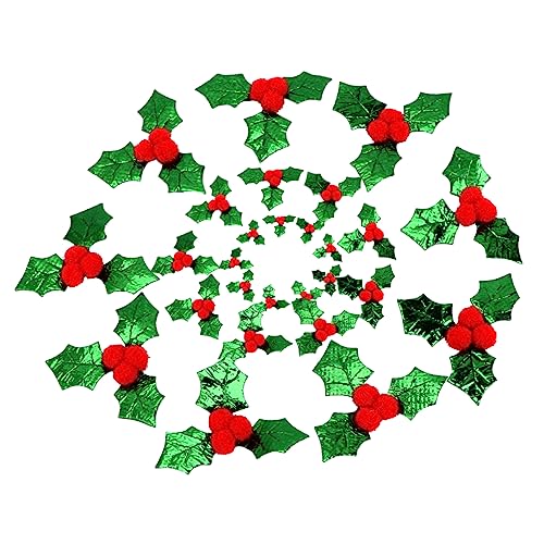 PLAFOPE 100st Weihnachtsblatt-konfetti Einzigartiges Konfetti Grünes Dekor Kastagnetten Für Kinder Konfetti-ornamente Einfaches Konfetti Konfetti-spielzeug Feiertagskonfetti Green Stoff von PLAFOPE