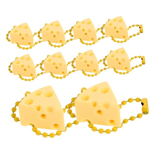 PLAFOPE 10st Käseornamente Miniatur-lebensmittelkäse Dreieckige Käsekuchen-lebensmittelfiguren Lebensmittelanhänger Für Die Schmuckherstellung Armbandanzeige Schlüsselanhänger Auto Plastik von PLAFOPE