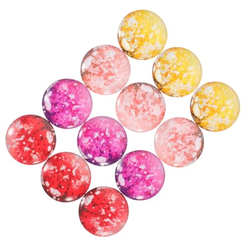 PLAFOPE 12 Stück Runde Glas-cabochons-flicken, Mehrzweck-schmuck, Diy-bastelmaterial, Edelstein-flicken von PLAFOPE