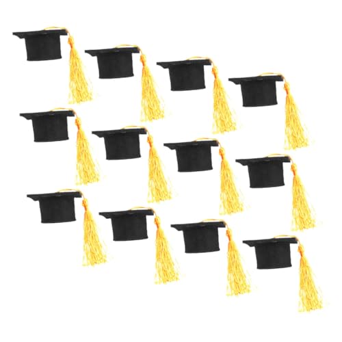 PLAFOPE Graduierung 12 Stück Mini Grad Caps Flaschenverschlüsse Quaste Weinflasche Topper Set von PLAFOPE